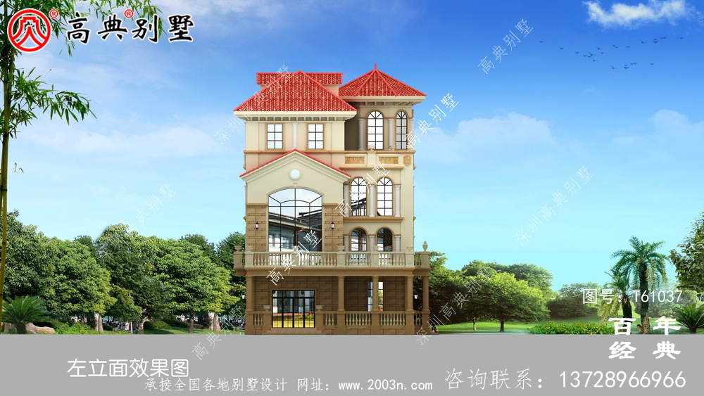 四層簡(jiǎn)歐別墅設(shè)計(jì)圖紙施工圖及效果圖_農(nóng)村四層別墅設(shè)計(jì)