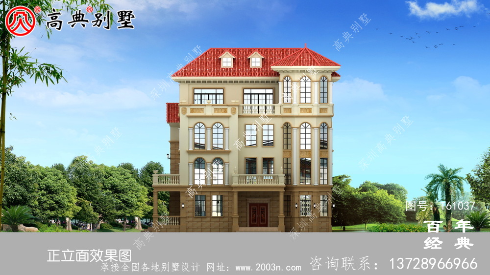 四層簡(jiǎn)歐別墅設(shè)計(jì)圖紙施工圖及效果圖_農(nóng)村四層別墅設(shè)計(jì)