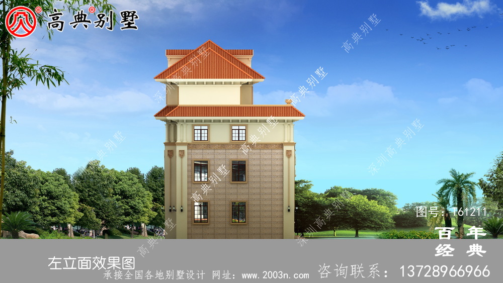 四層歐式別墅效果圖大全_農村房屋設計圖紙