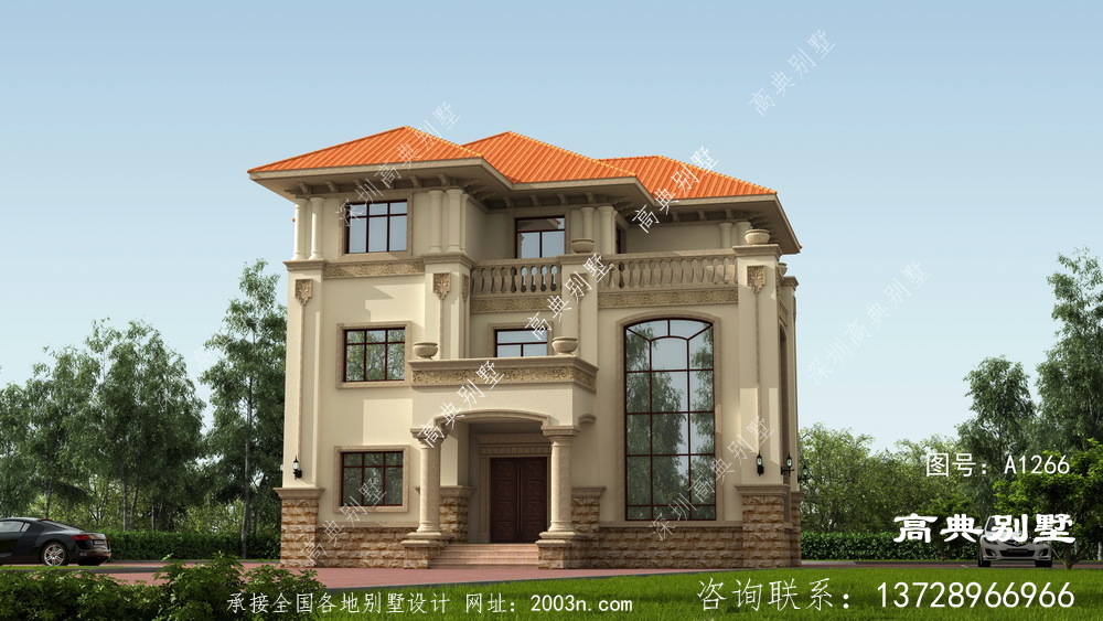 意大利風(fēng)格農(nóng)村三層別墅設(shè)計(jì)圖
