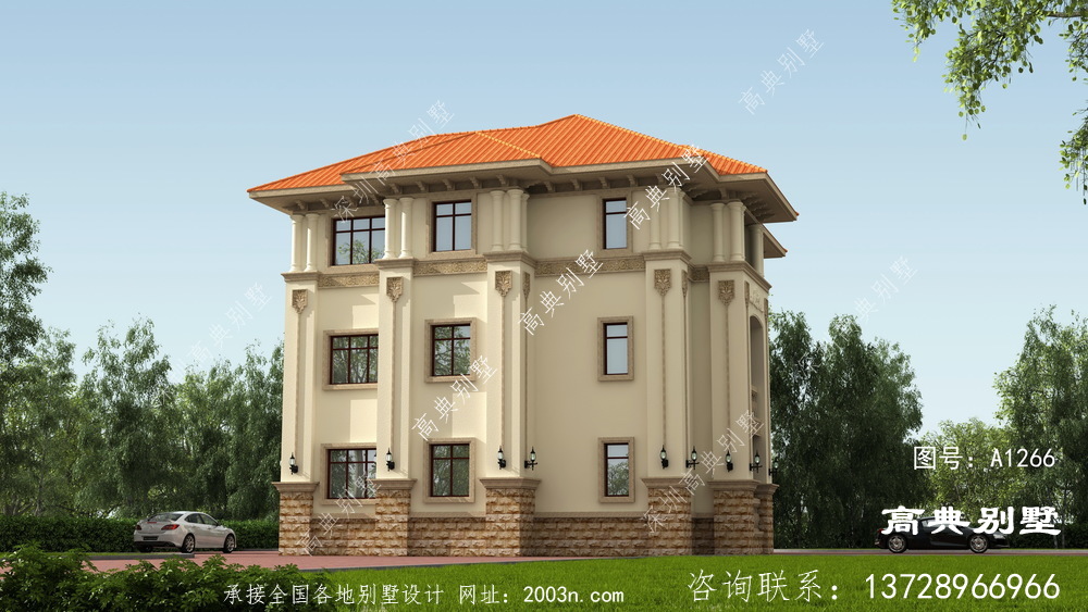 意大利風(fēng)格農(nóng)村三層別墅設(shè)計(jì)圖