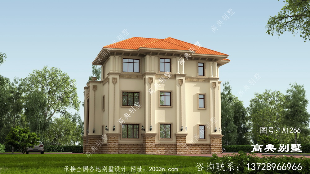 意大利風(fēng)格農(nóng)村三層別墅設(shè)計(jì)圖