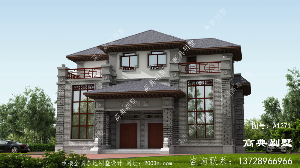中式雙拼怎么建，當然是少不了高檔的復式設計啦！