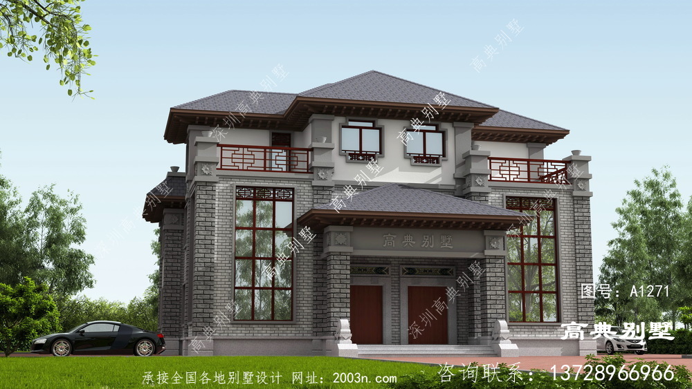 中式雙拼怎么建，當然是少不了高檔的復式設計啦！