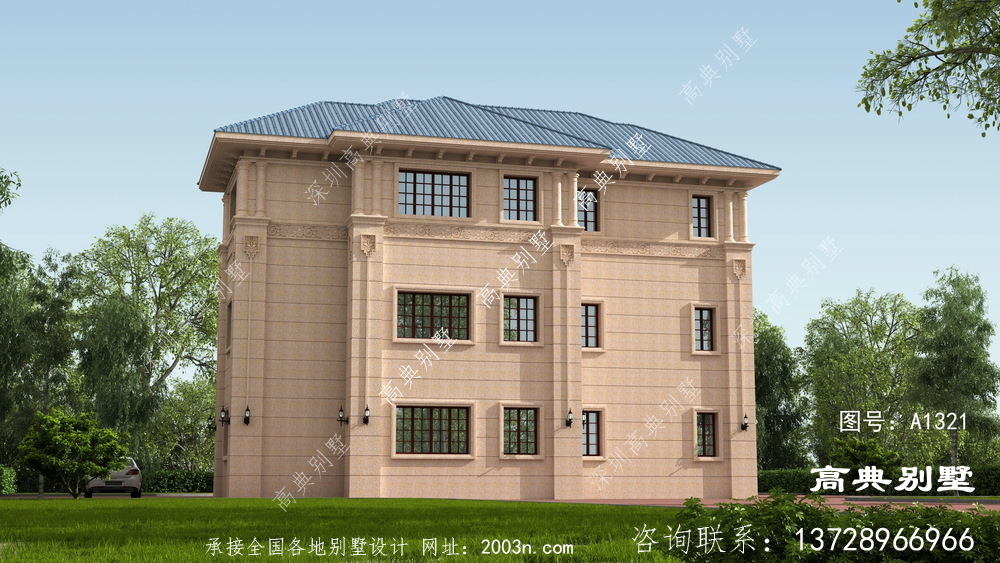 最新款別墅外觀圖設計圖，外型盡展奢侈大氣