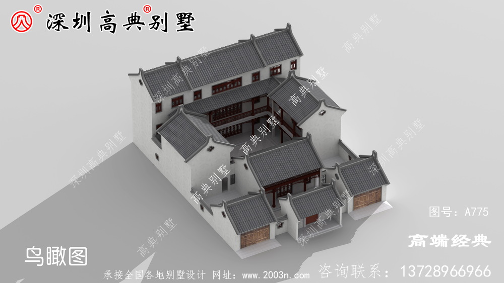 新中式別墅設(shè)計(jì)圖，滿足你的中式情懷。今天給大家?guī)淼恼且惶缀喖s的新中式別墅