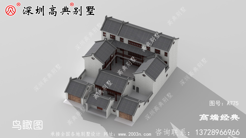 新中式別墅設(shè)計(jì)圖，滿足你的中式情懷。今天給大家?guī)淼恼且惶缀喖s的新中式別墅
