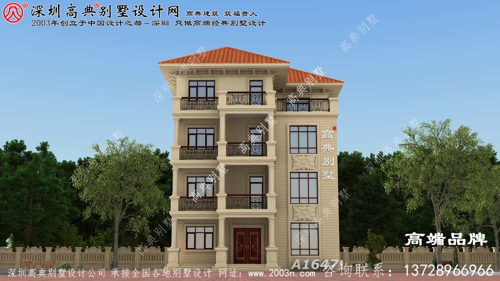 四層歐式別墅設計，建好你就是村里的土豪