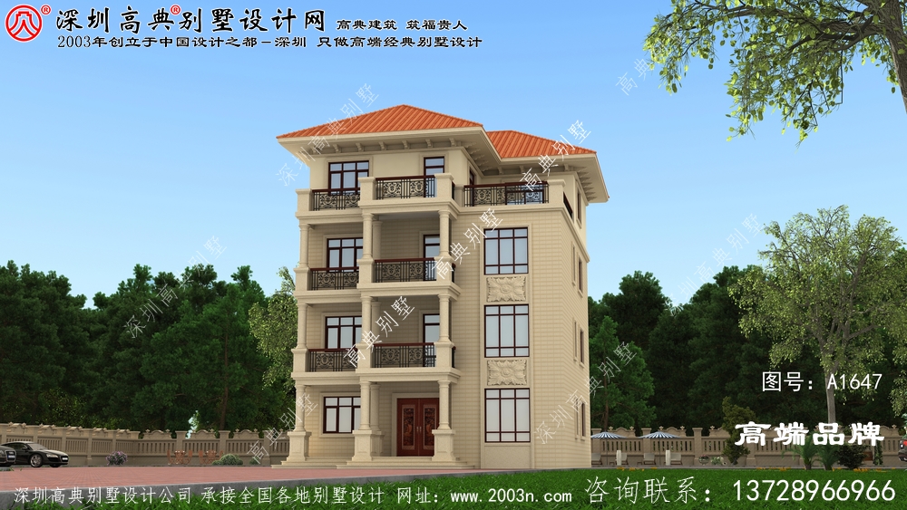 四層歐式別墅設計，建好你就是村里的土豪