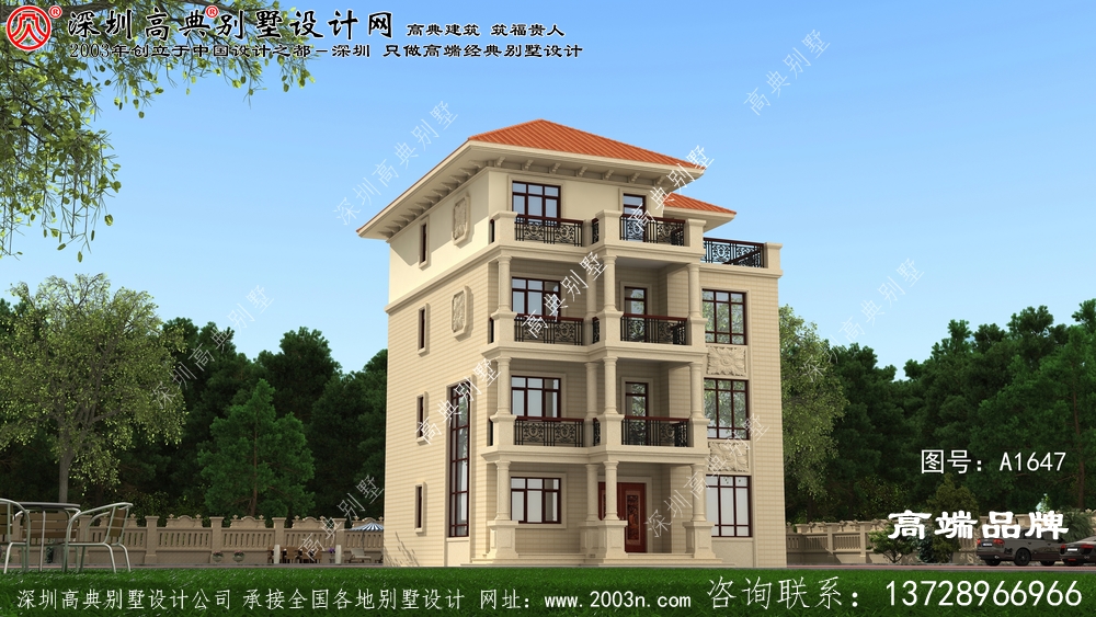 四層歐式別墅設計，建好你就是村里的土豪