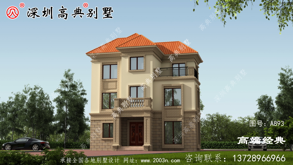 農村住宅設計效果圖，簡單大方，父母住在那里很開心。
