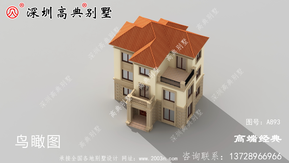 農村住宅設計效果圖，簡單大方，父母住在那里很開心。