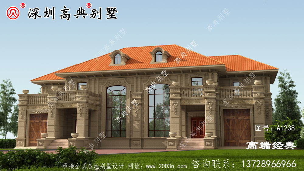 農村345平方的兩層樓圖，不用借錢就能建成，不能不推薦。