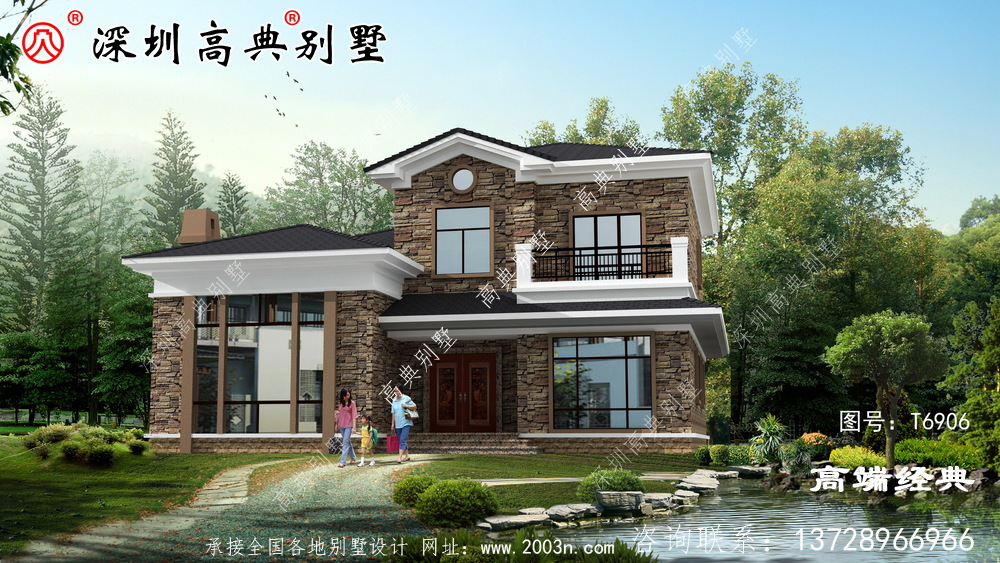 鄉村二層樓簡約大氣效果圖，鄉村建房首選，你心動了嘛。