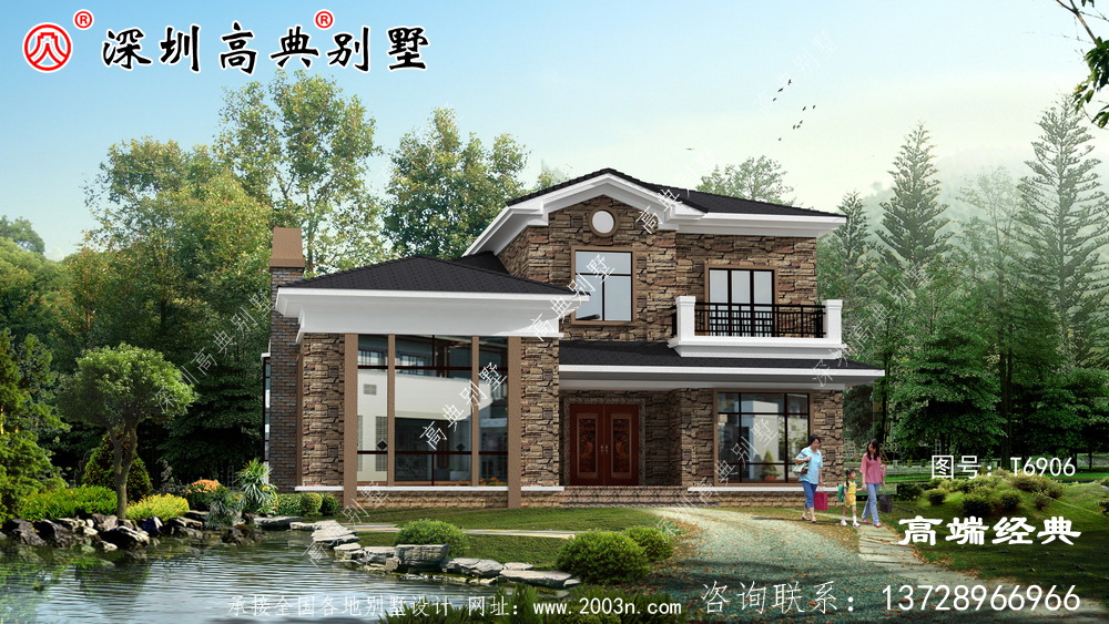 鄉村二層樓簡約大氣效果圖，鄉村建房首選，你心動了嘛。