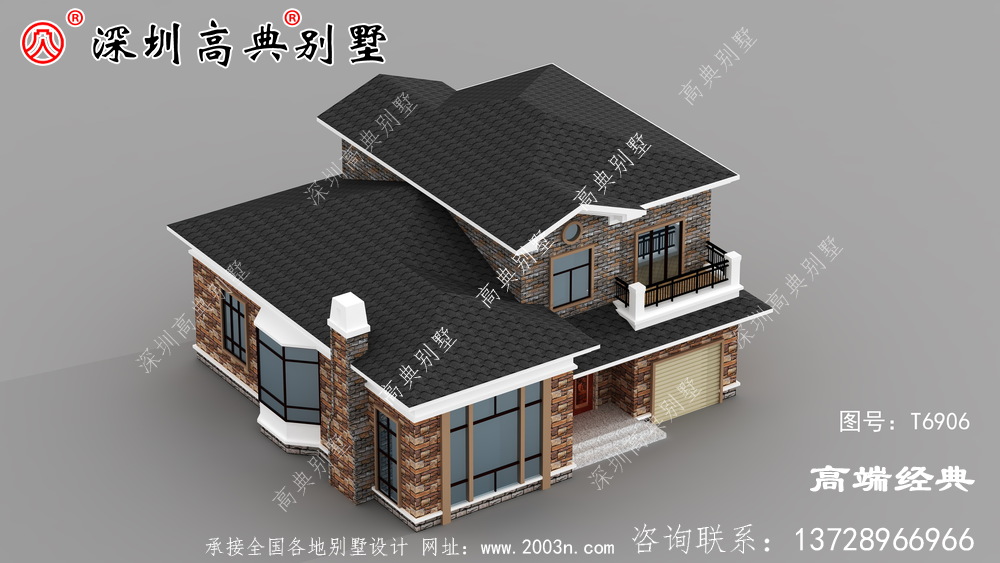 鄉村二層樓簡約大氣效果圖，鄉村建房首選，你心動了嘛。