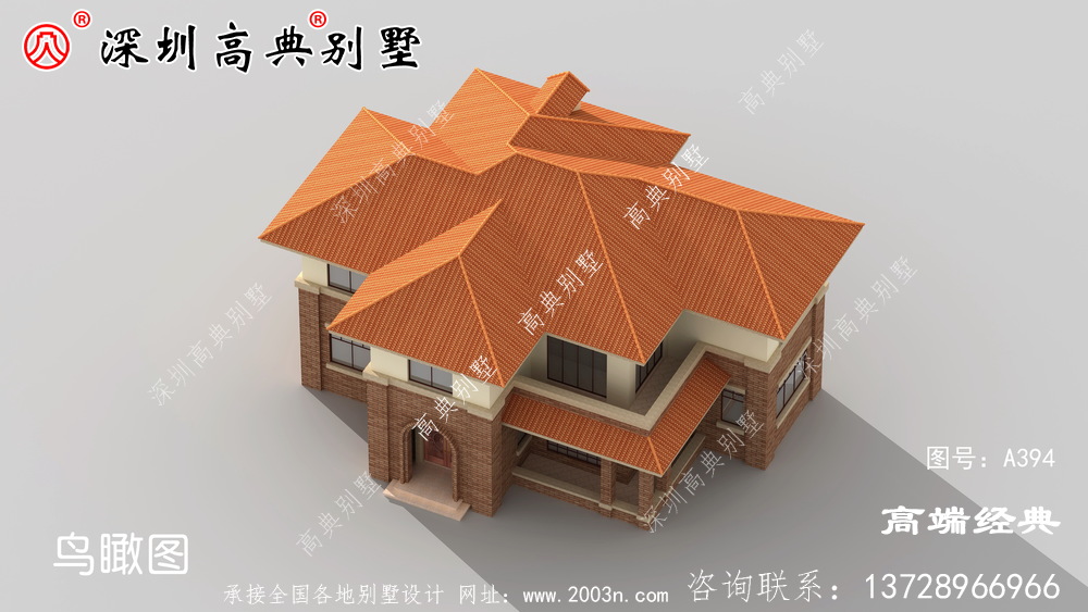 農(nóng)村帶露臺(tái)二層別墅圖,外觀簡(jiǎn)潔漂亮,住著更舒適