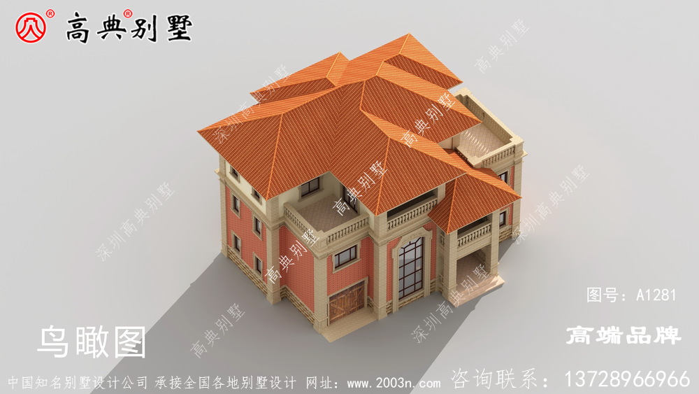 挑空客廳三層戶(hù)型圖布局雅致父母也一定會(huì)喜歡