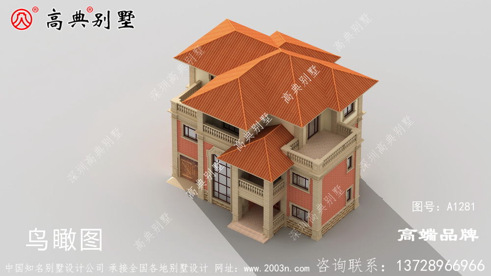 挑空客廳三層戶(hù)型圖布局雅致父母也一定會(huì)喜歡