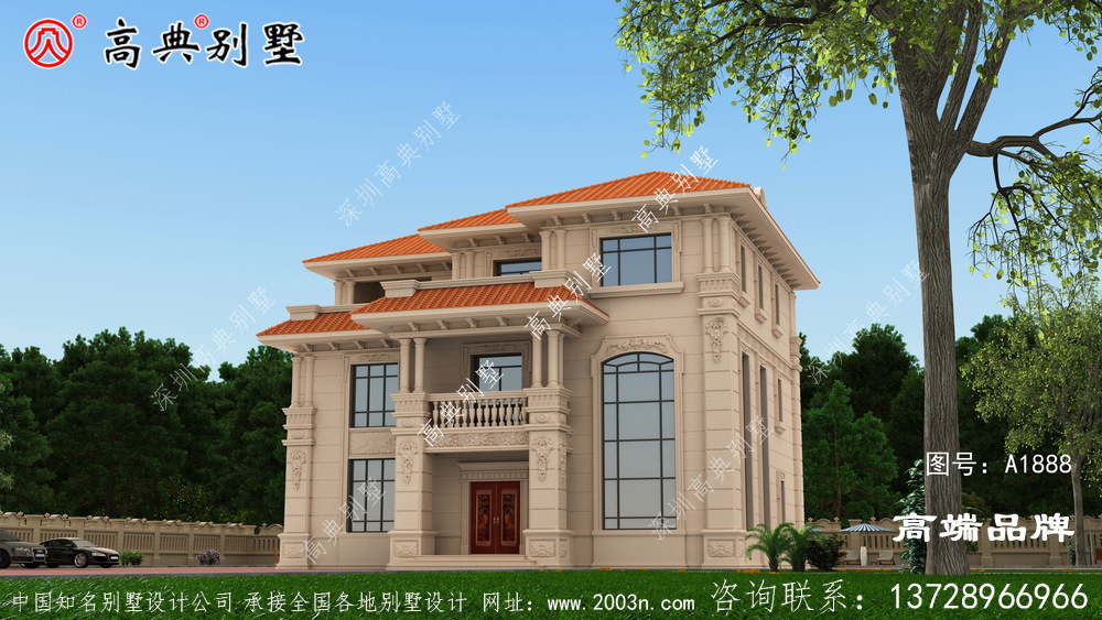 歐式石材三層別墅戶型圖，看完覺得自己家房子白建了