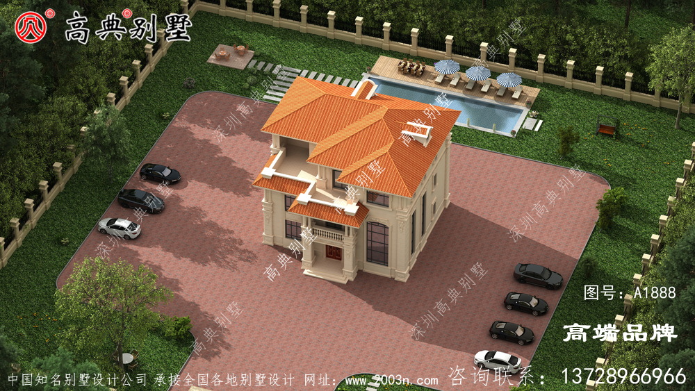 歐式石材三層別墅戶型圖，看完覺得自己家房子白建了