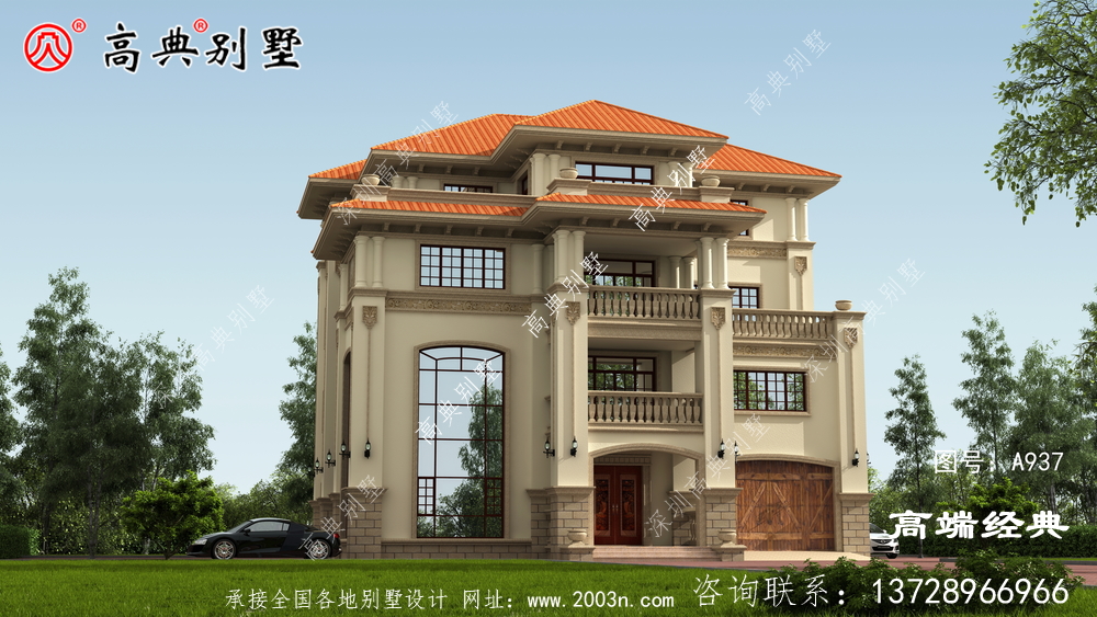 三層歐式別墅，外觀精致靚麗，內部功能豐富