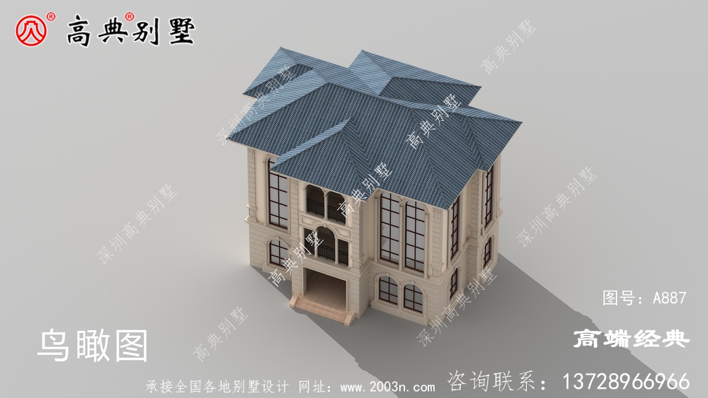 下面這款歐式別墅,既美觀又實用,很適合農村建造。