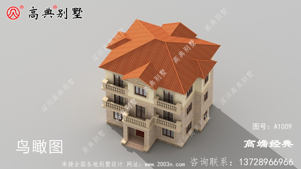 鄉村三層別墅，建好后，照樣豪宅即視感十足。