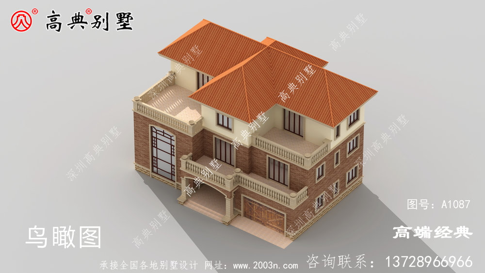 這款歐式三層別墅，室內(nèi)外都很大氣，蓋一棟，很風(fēng)光。
