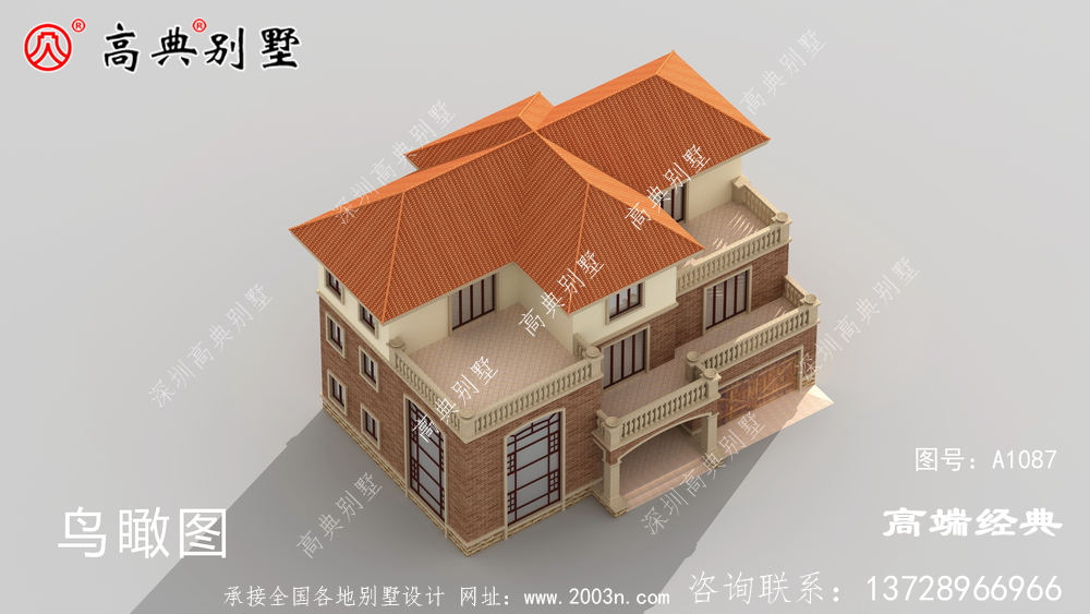 這款歐式三層別墅，室內(nèi)外都很大氣，蓋一棟，很風(fēng)光。