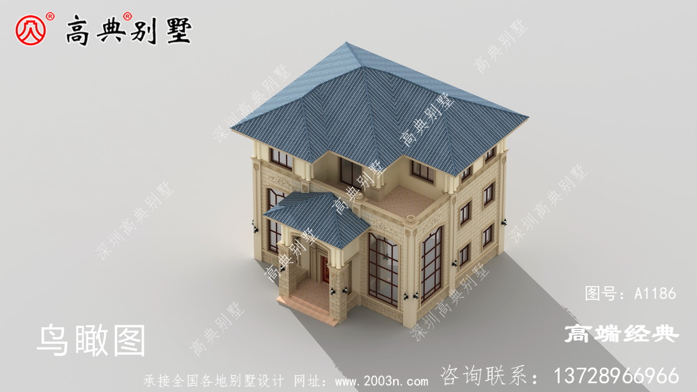 想蓋房就選這款別墅，設計十分美觀，外觀簡約大方。