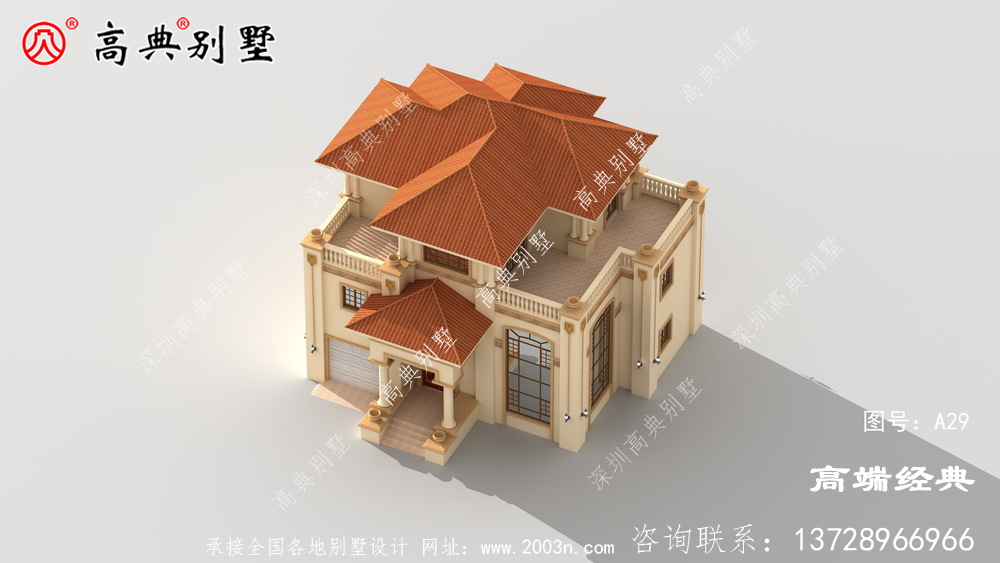鄉村歐式三層別墅設計圖，父母住在里面天天樂呵呵