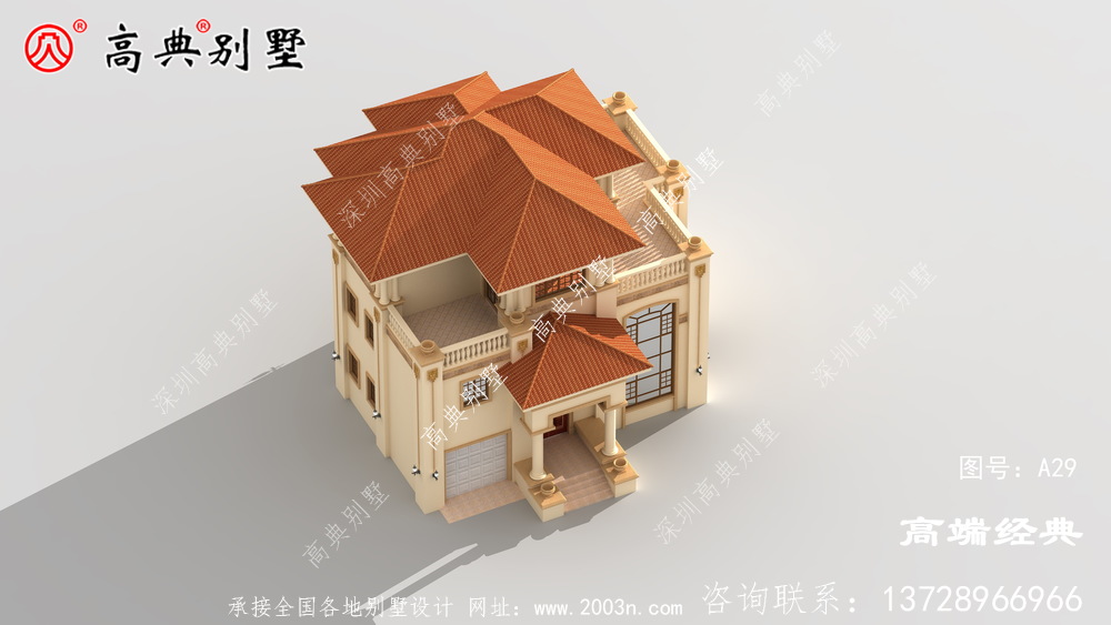 鄉村歐式三層別墅設計圖，父母住在里面天天樂呵呵